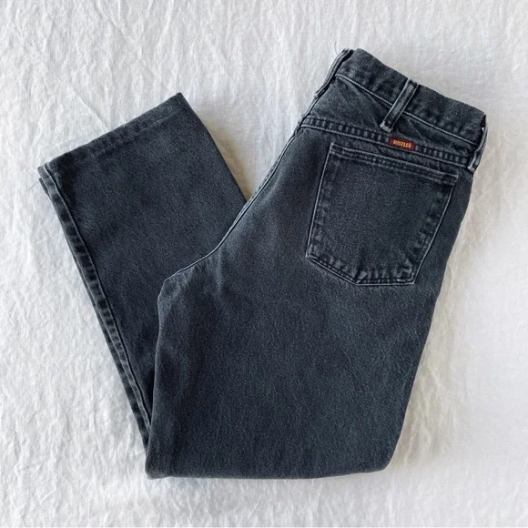 ‼️SOLD‼️ Vintage Rustler 90s worn in faded black boyfriend jeans - Picture 5 of 8